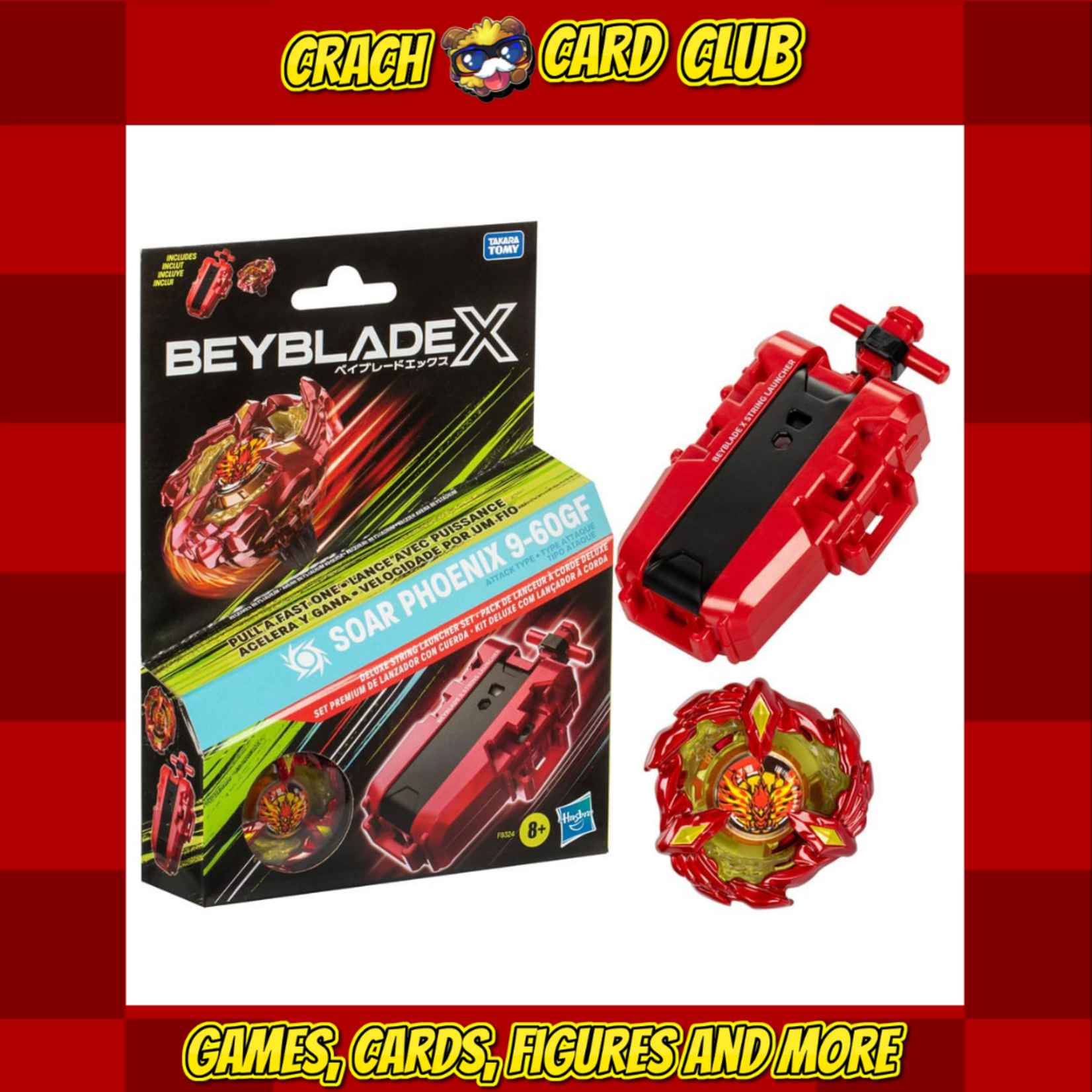 Beyblade Beyblade X Soar Phoenix Deluxe String  Launcher Set