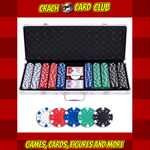 copag Pokerset in Zilveren Koffer, met 500  chips (11.5 gram)