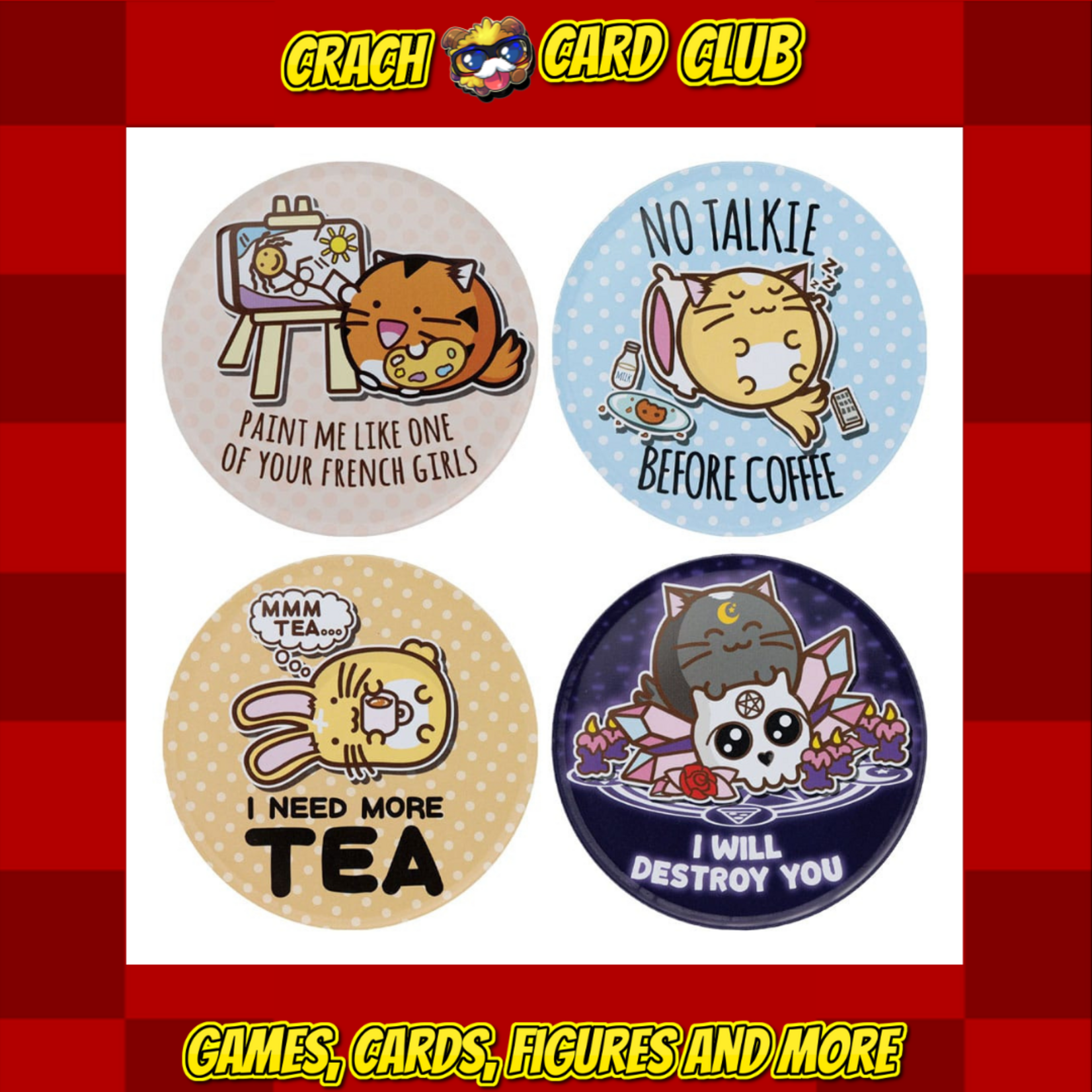 fuzzballs Fuzzballs Coaster 4-Pack