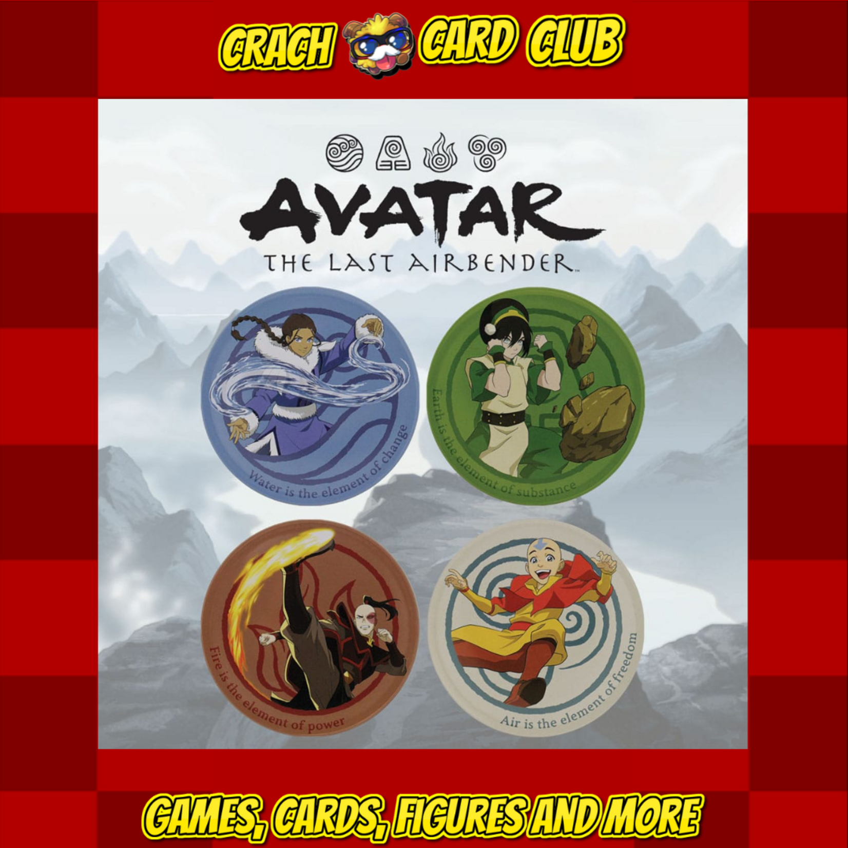 Avatar the last airbender Avatar The Last Airbender Coaster 4-Pack