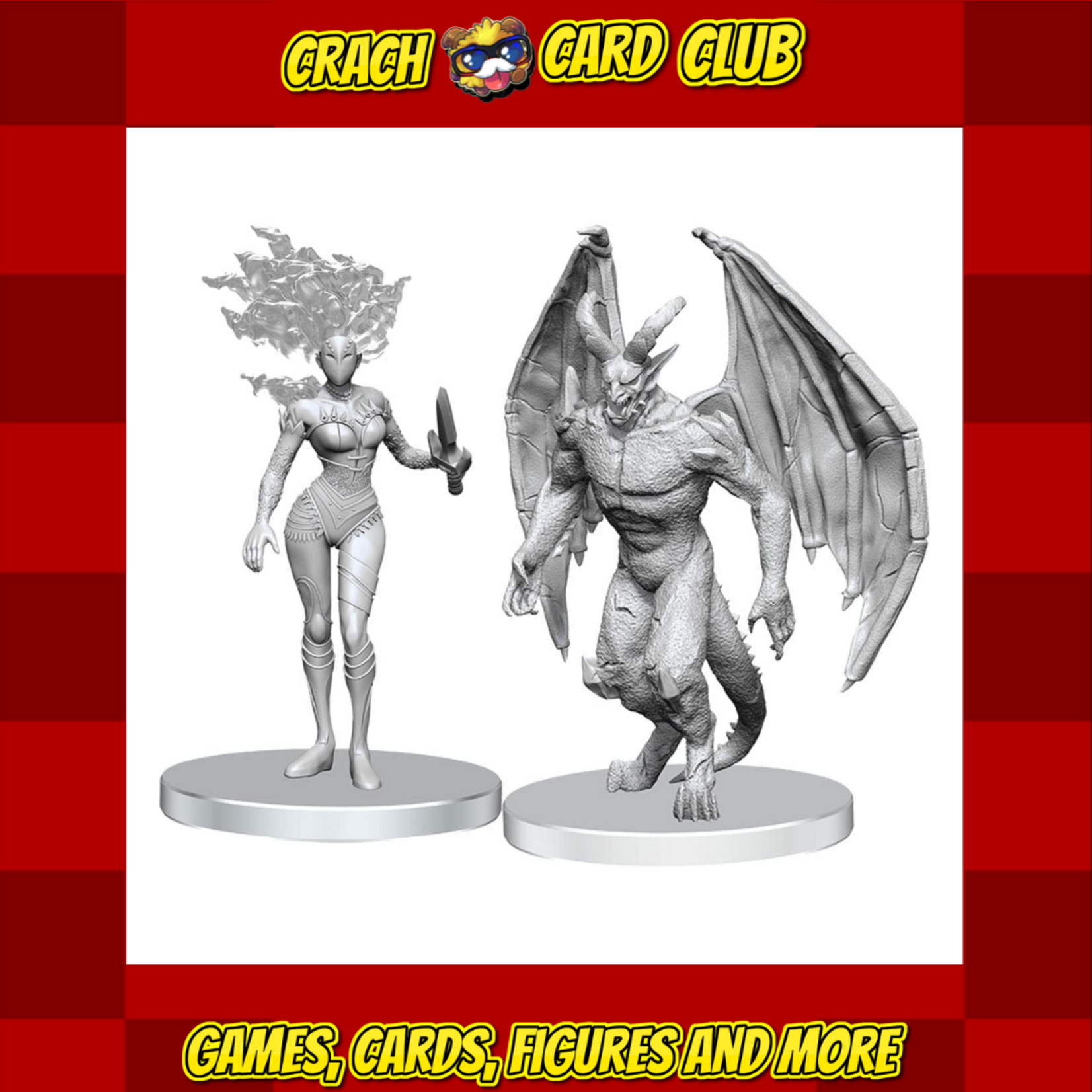DnD Pathfinder Deep Cuts Unpainted Miniatures Gargoyle & Shae