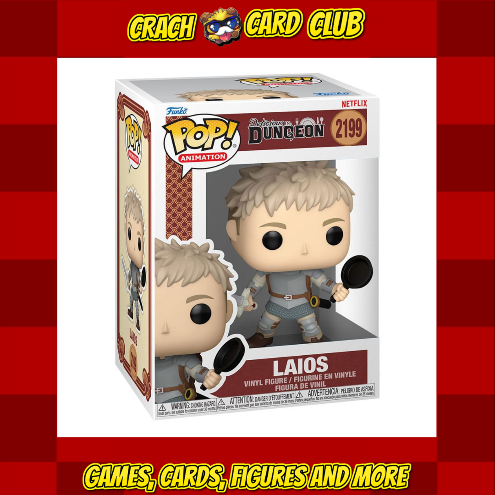 FUNKO Delicious in Dungeon POP! Animation Vinyl Figures Laios with Chase 9 cm