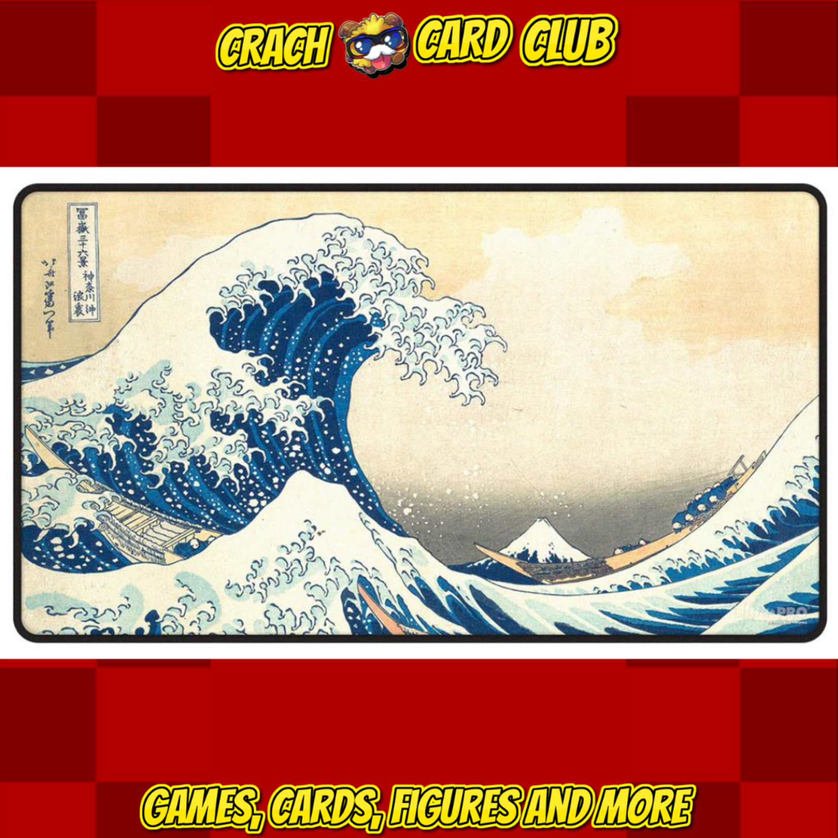 Ultra Pro UP - The Great Wave off Kanagawa Black Stitched Playmat