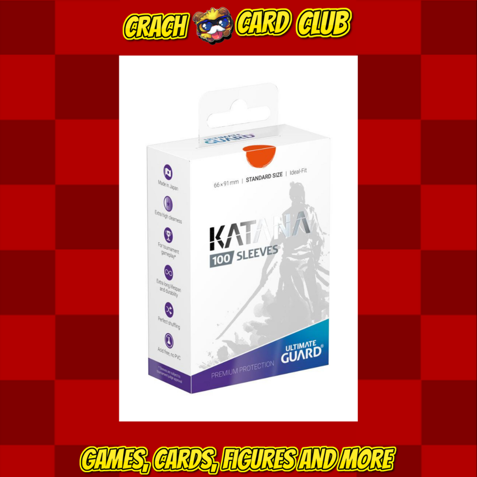 ultimate guard Ultimate Guard Katana Sleeves Standard Size (100) - Orange