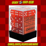 Chessex Chessex 12mm d6 Blocks - Nebula TM 12mm d6 Red/silver Luminary Dice Block™ (36 dice)