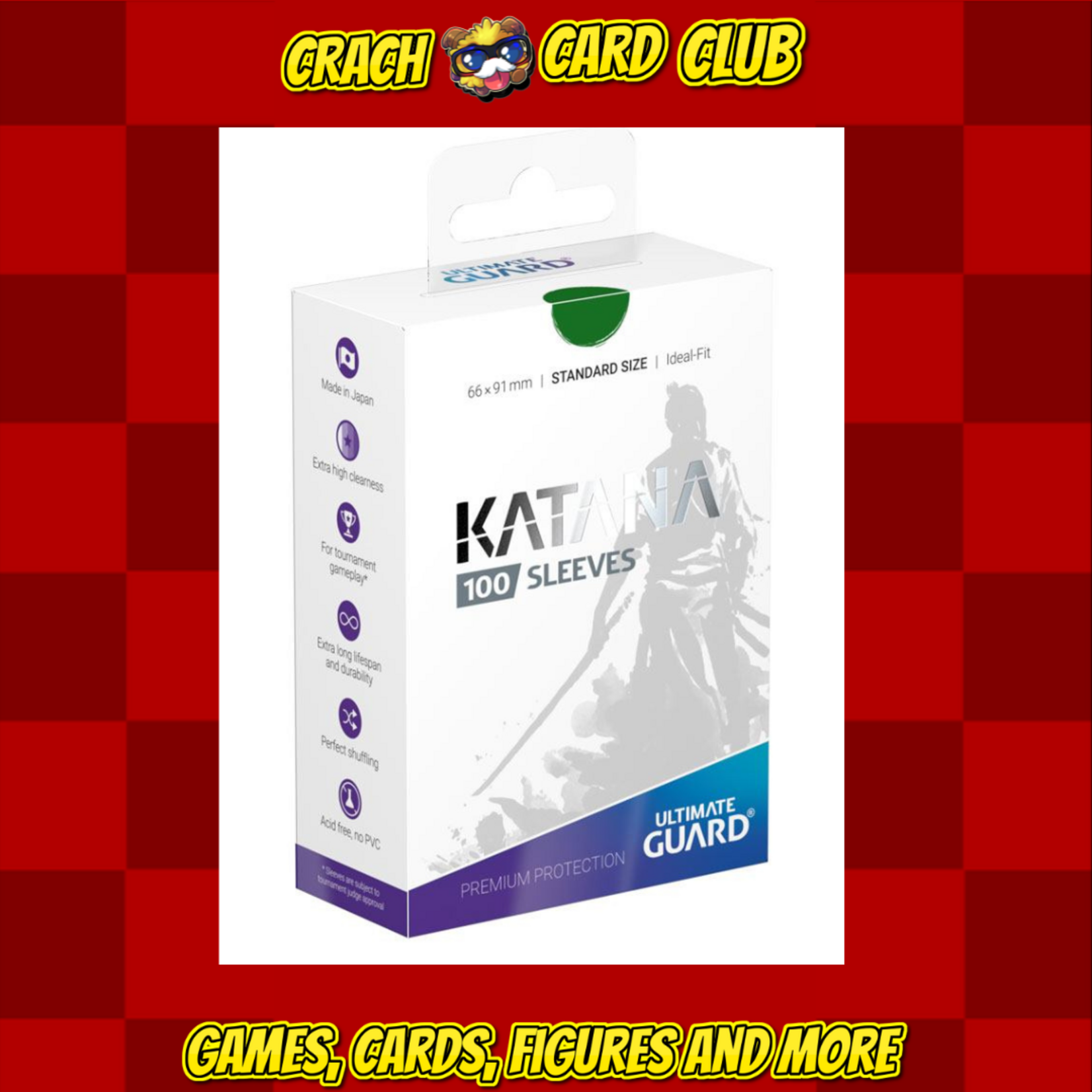 ultimate guard Ultimate Guard Katana Sleeves Standard Size (100) - Green