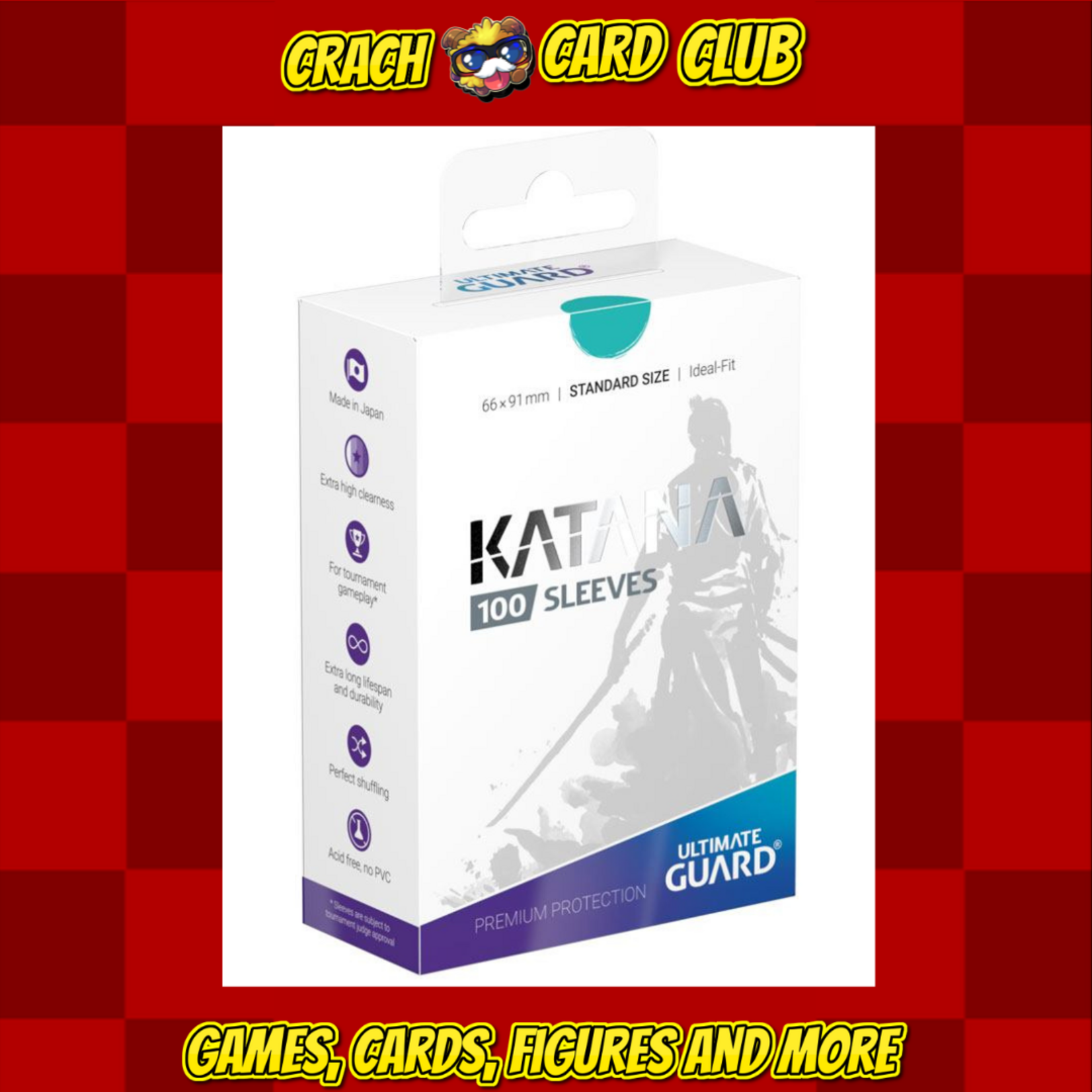 ultimate guard Ultimate Guard Katana Sleeves Standard Size (100) - Turquoise