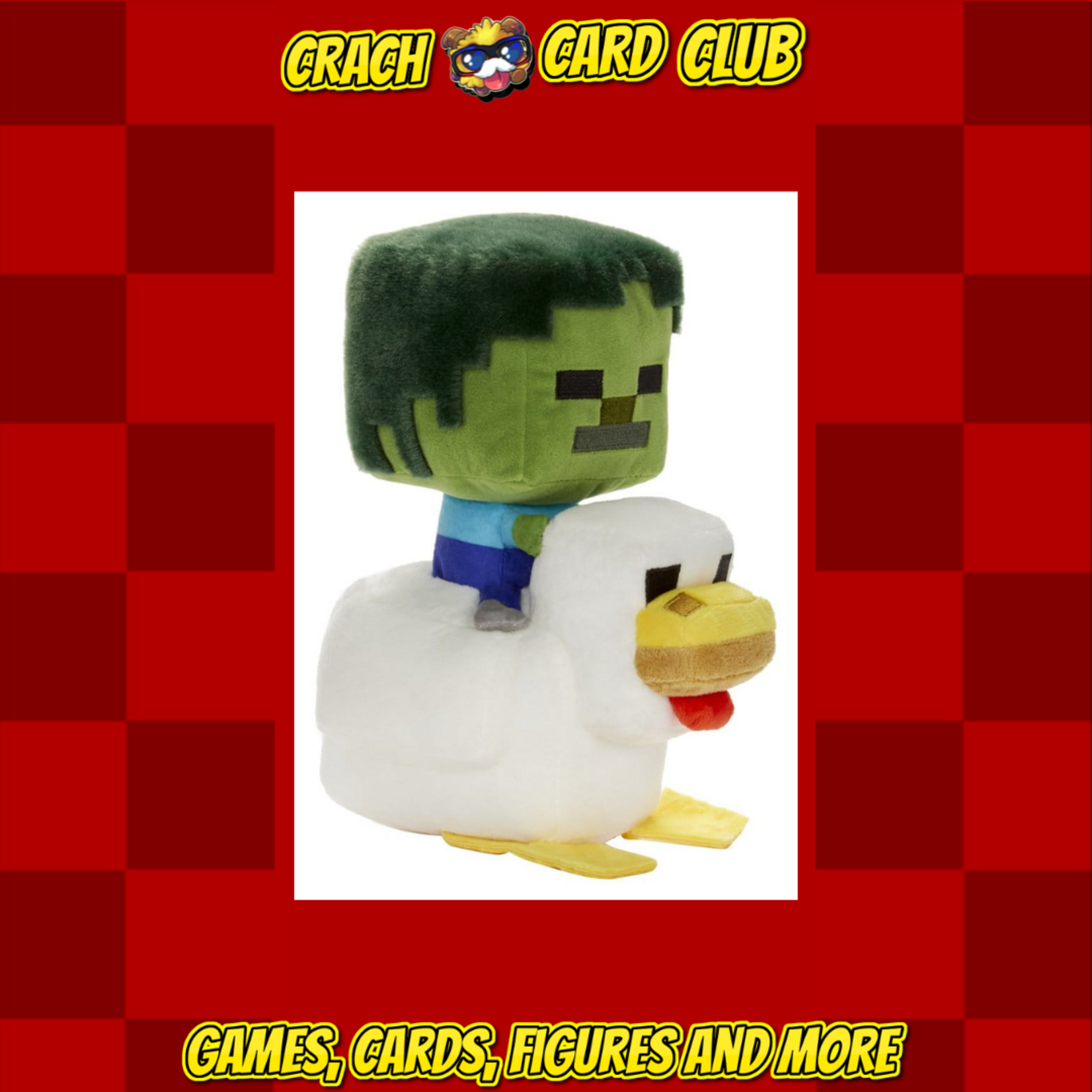 minecraft Minecraft Deluxe Plush Figure Chicken Jockey 20 cm
