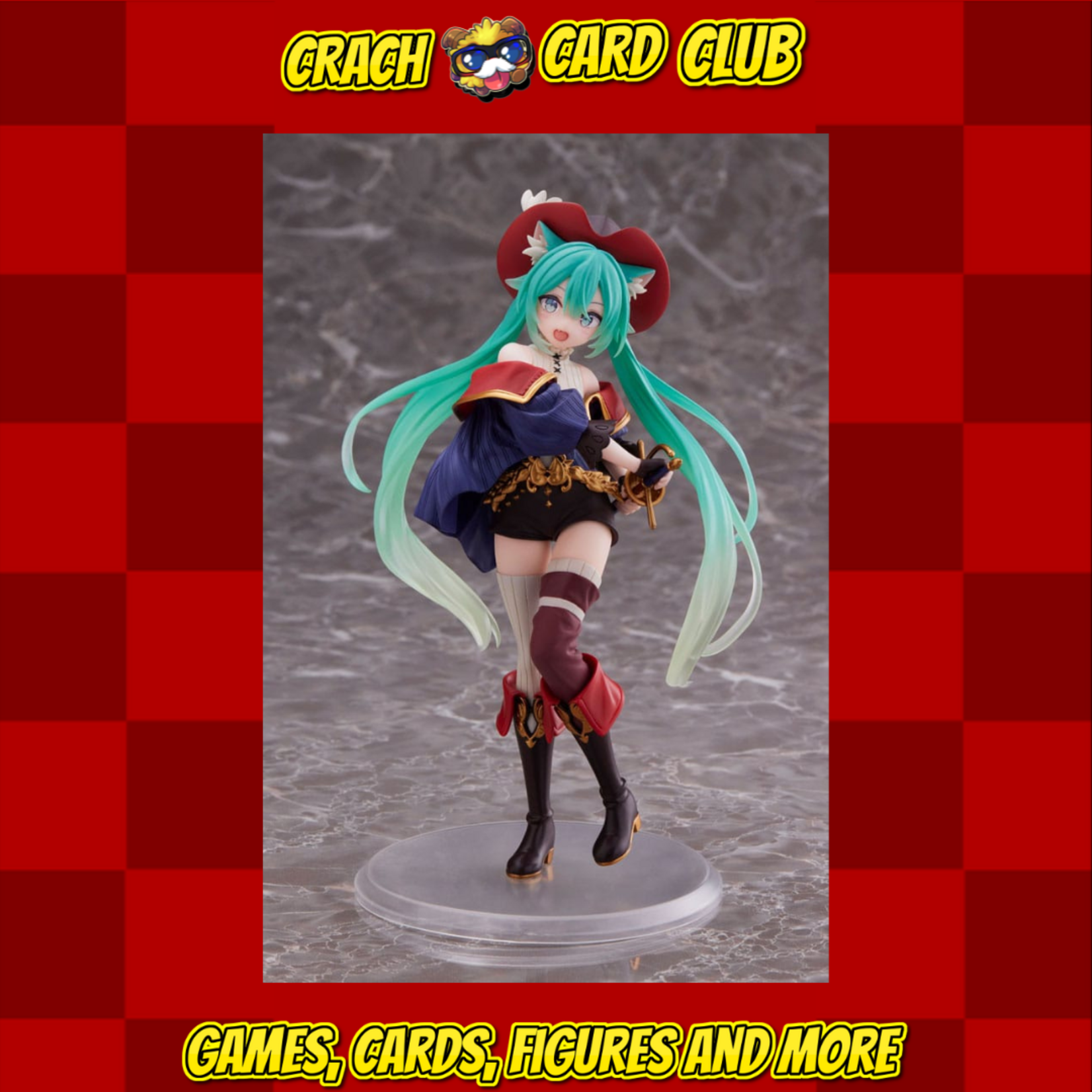 hatsune miku Hatsune Miku PVC Statue Hatsune Miku Wonderland Puss in Boots 18 cm