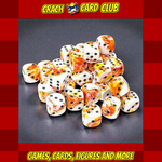 DICE Brush Sunrise/black 12mm d6 Dice Block (36 dice)