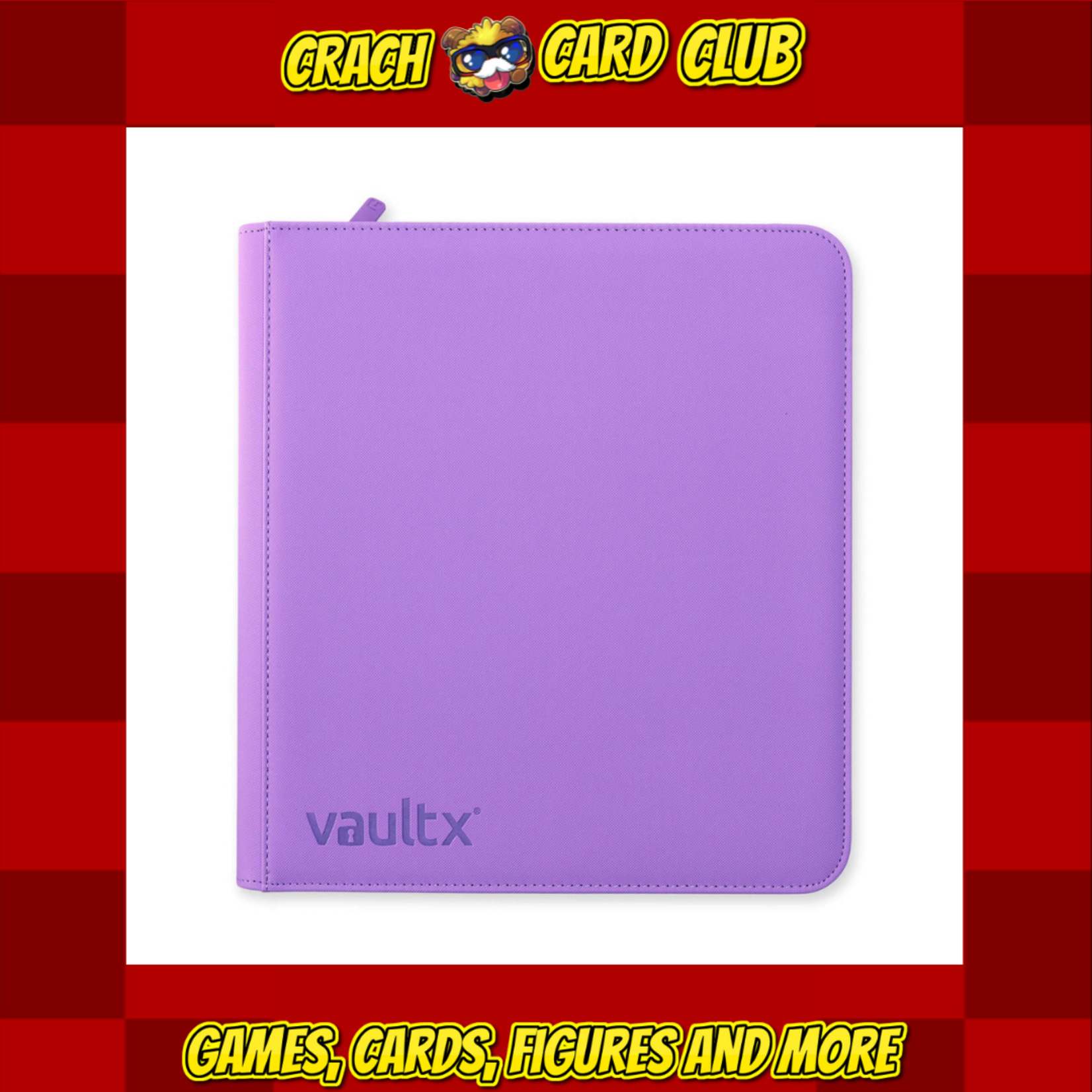 VaultX 12-Pocket Exo-Tec® Zip Binder Just Purple