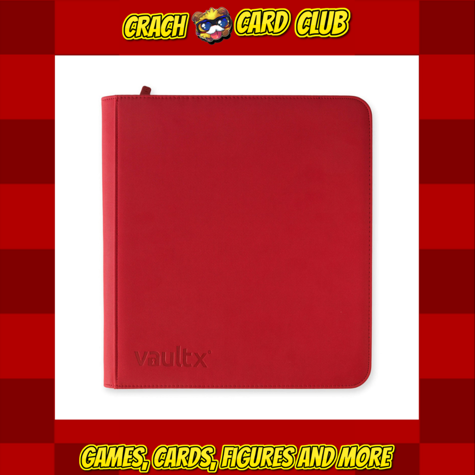 VaultX 12-Pocket Exo-Tec® Zip Binder - Fire Red