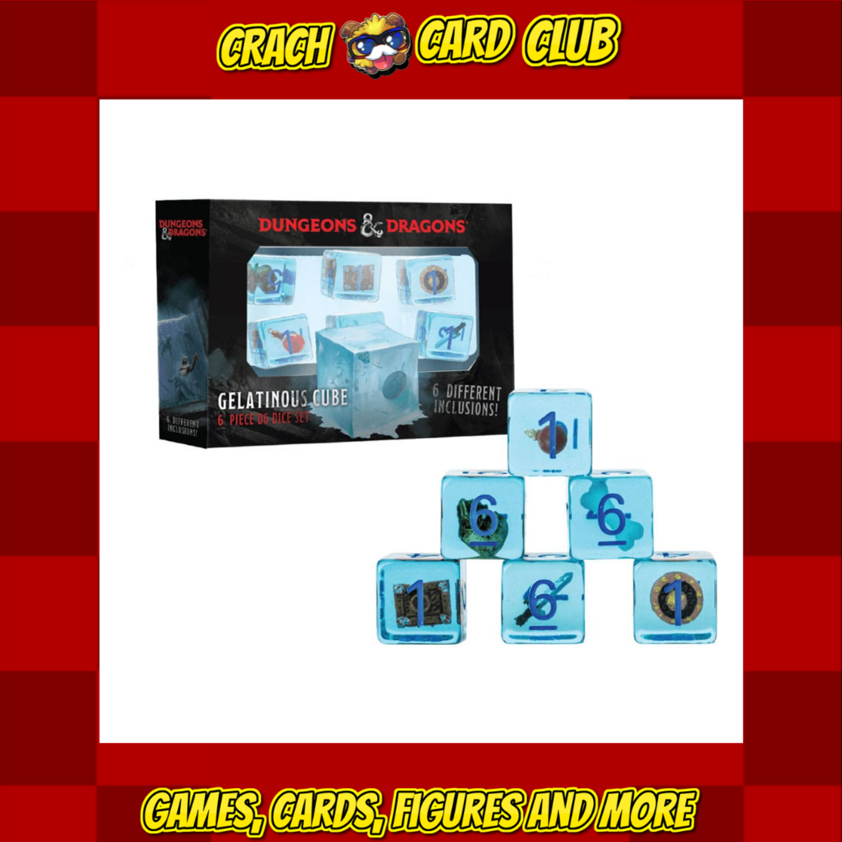 DnD Dungeons & Dragons Dice Set Gelatinous Cube (6)
