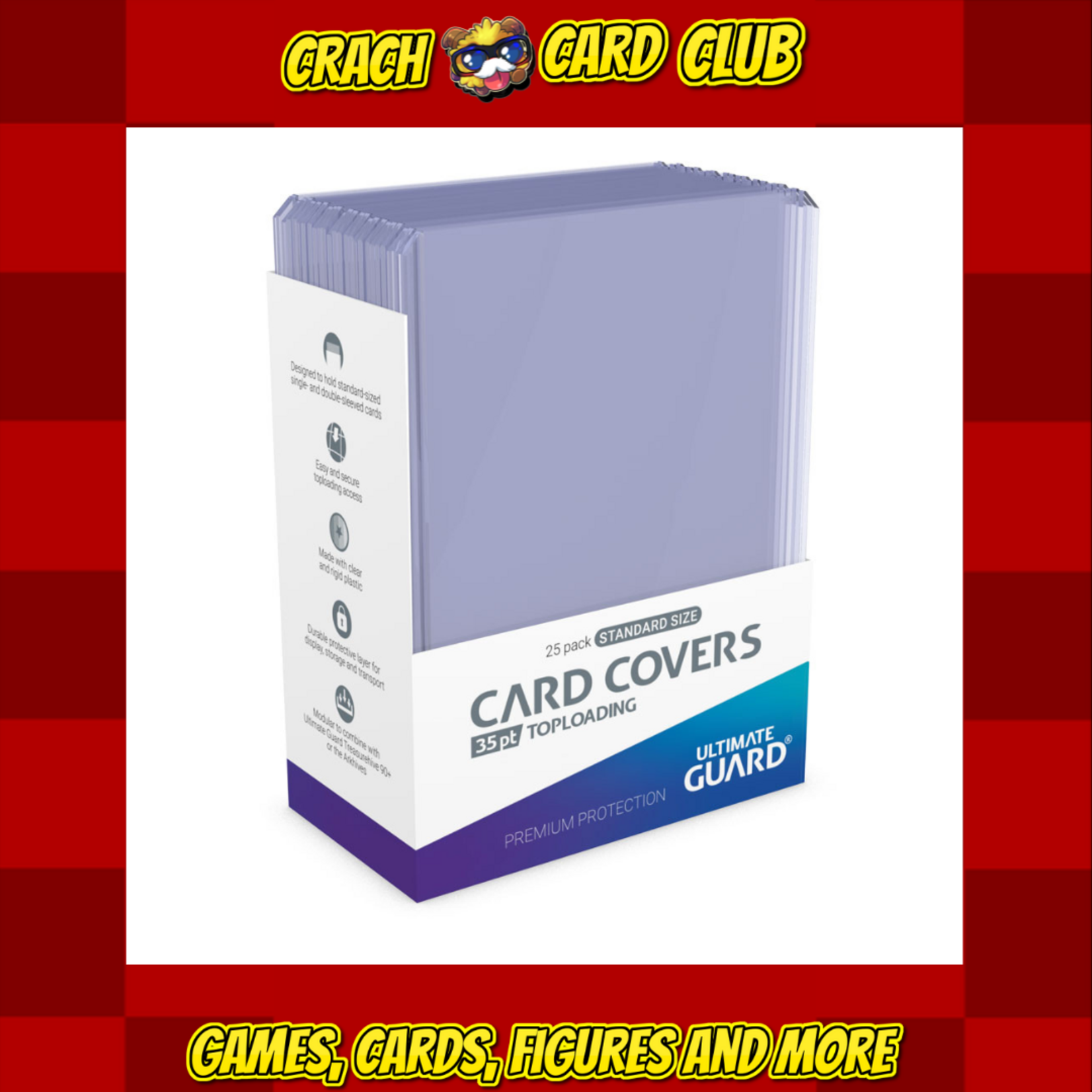 ultimate guard Ultimate Guard Card Covers Toploading 35 pt Clear (Pack of 25)