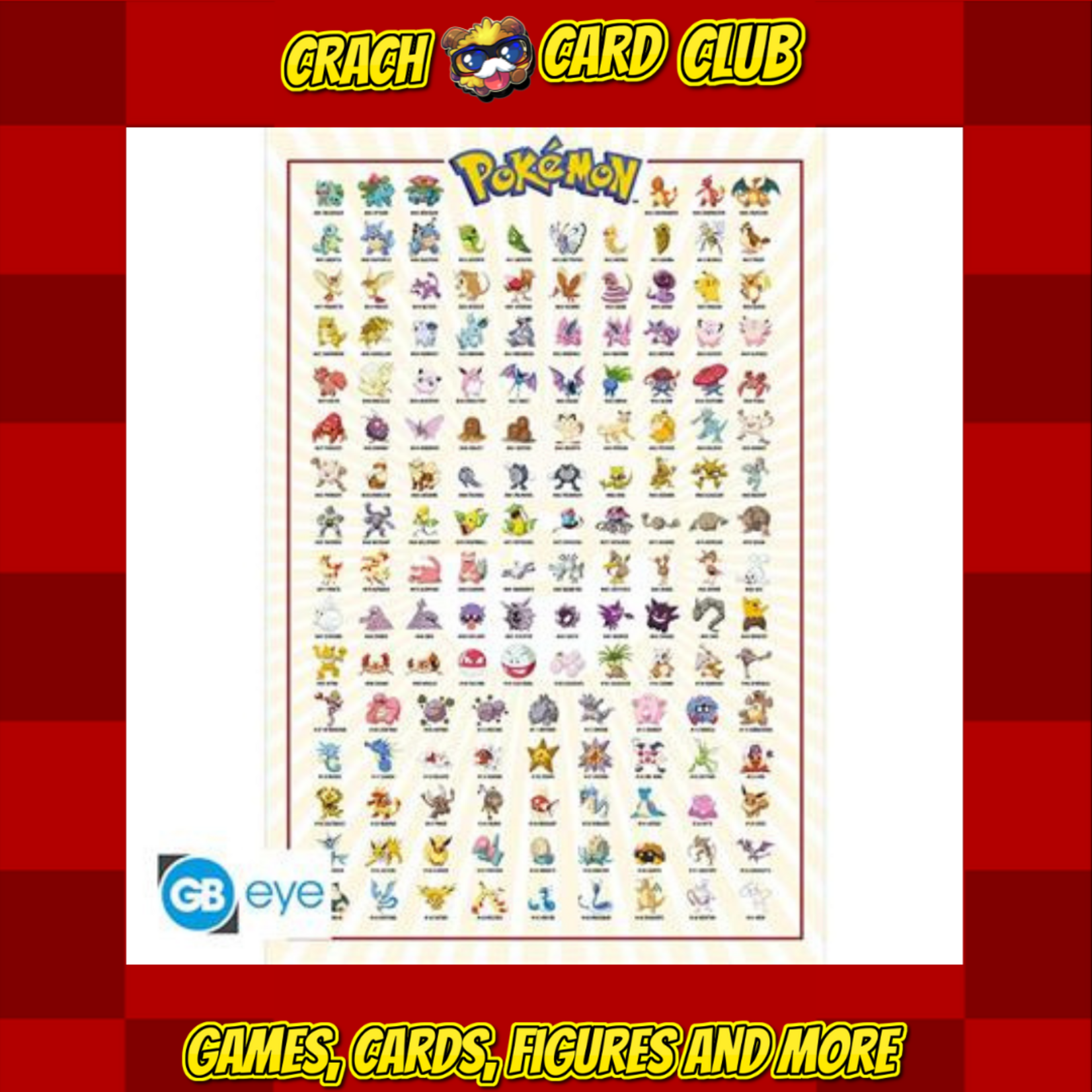 Pokemon POKEMON - Poster Maxi 91.5x61 - Kanto 151 English