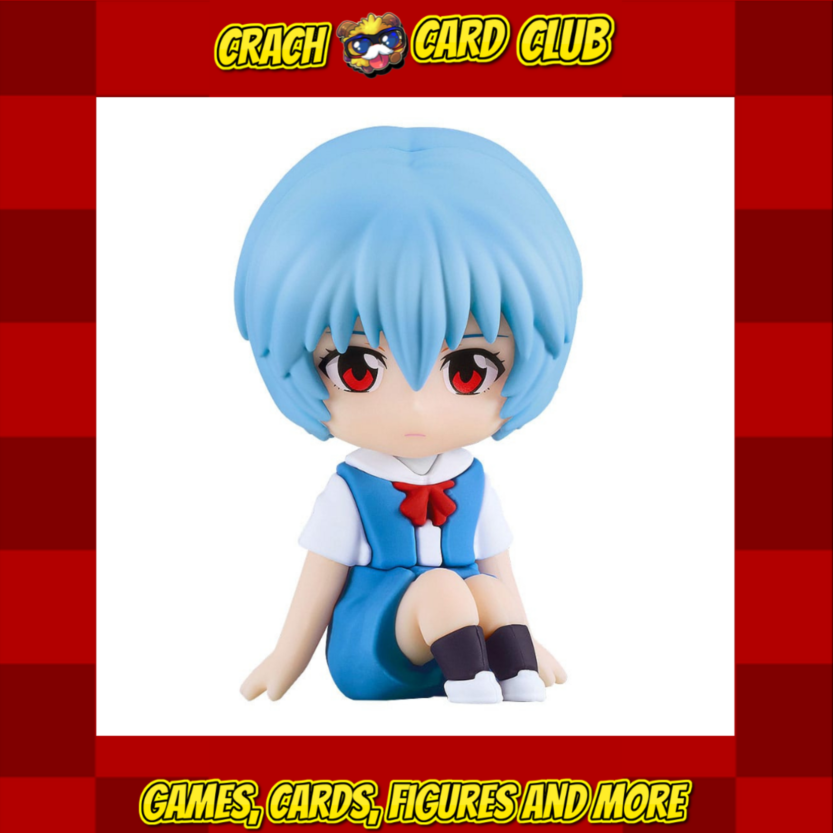 Evangelion Rebuild of Evangelion Rubber Mascot Nendroid Plus Mini Figure Rei Ayanami 8 cm