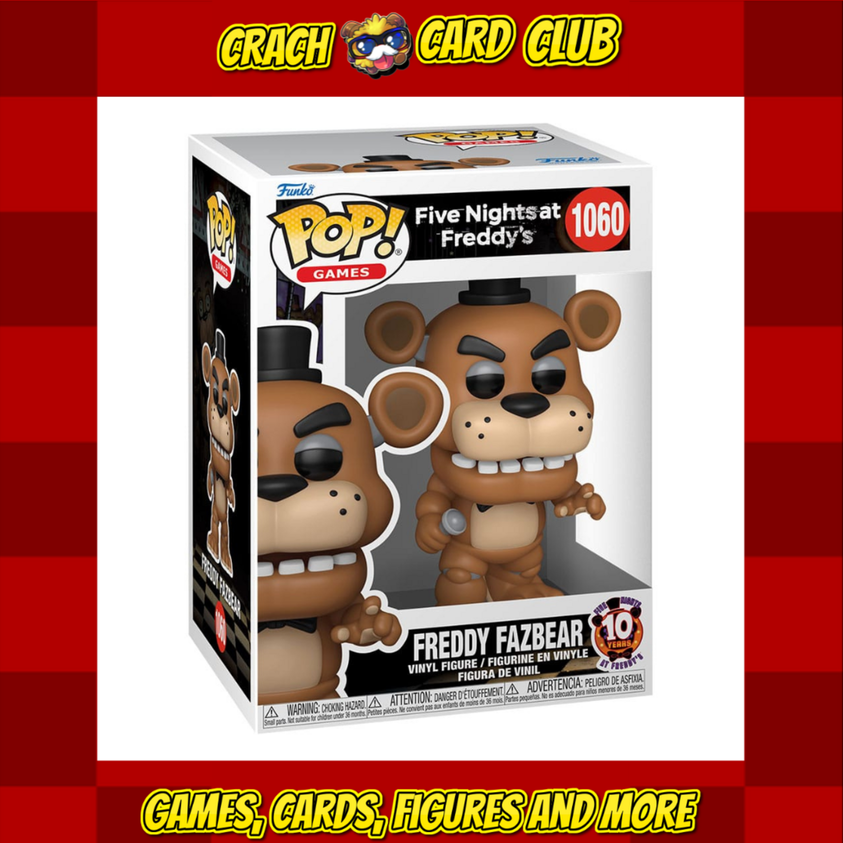 fivenightsatfreddy Five Nights at Freddy's POP! Vinyl Figure 10th Anniversary - Freddy 9 cm