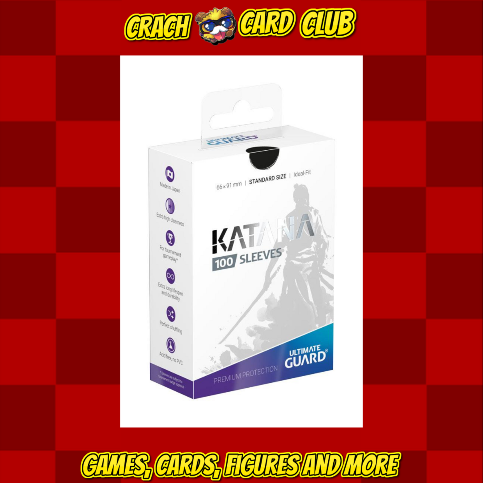 ultimate guard Ultimate Guard Katana Sleeves Standard Size (100) - Black