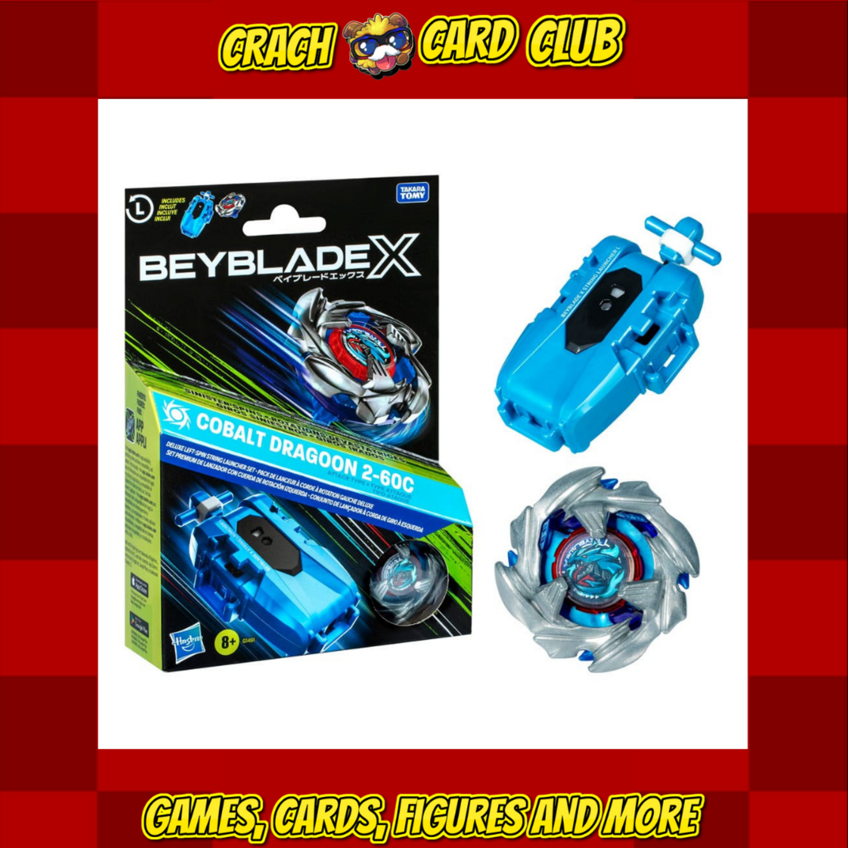 Beyblade Beyblade X Cobalt Dragoon 2-60C Launcher Set