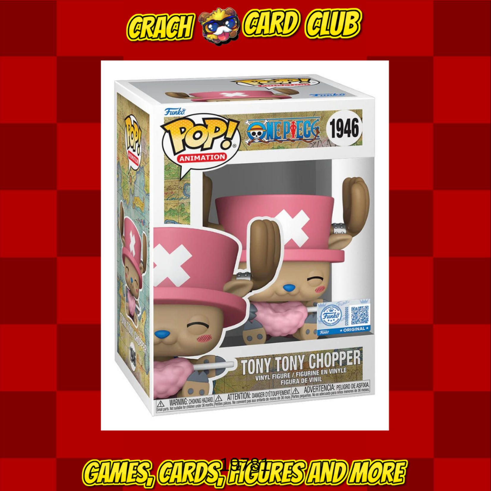 One Piece One Piece POP! Animation Vinyl Figure Tony Tony Chopper with Cotton Candy heo Exclusive 9 cm