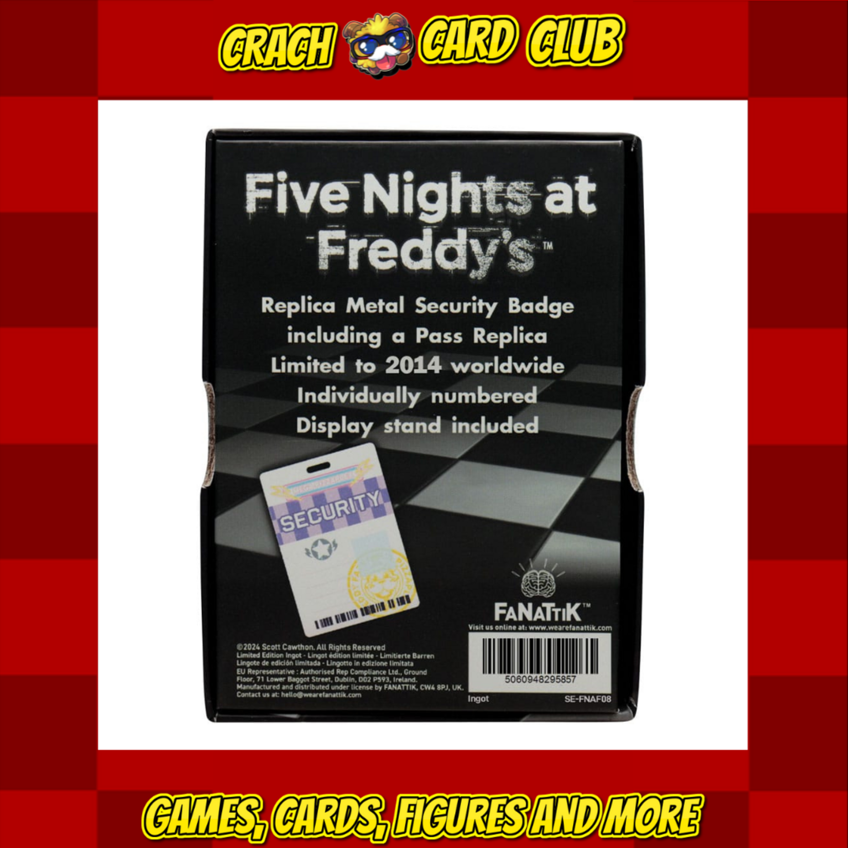 FNAF Five Nights at Freddy´s Replica Security Badge