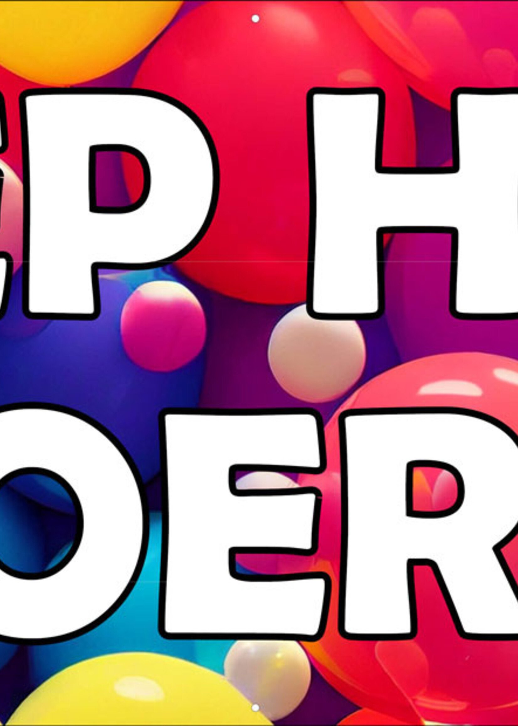 Hiep Hiep Hoera met ballonnen