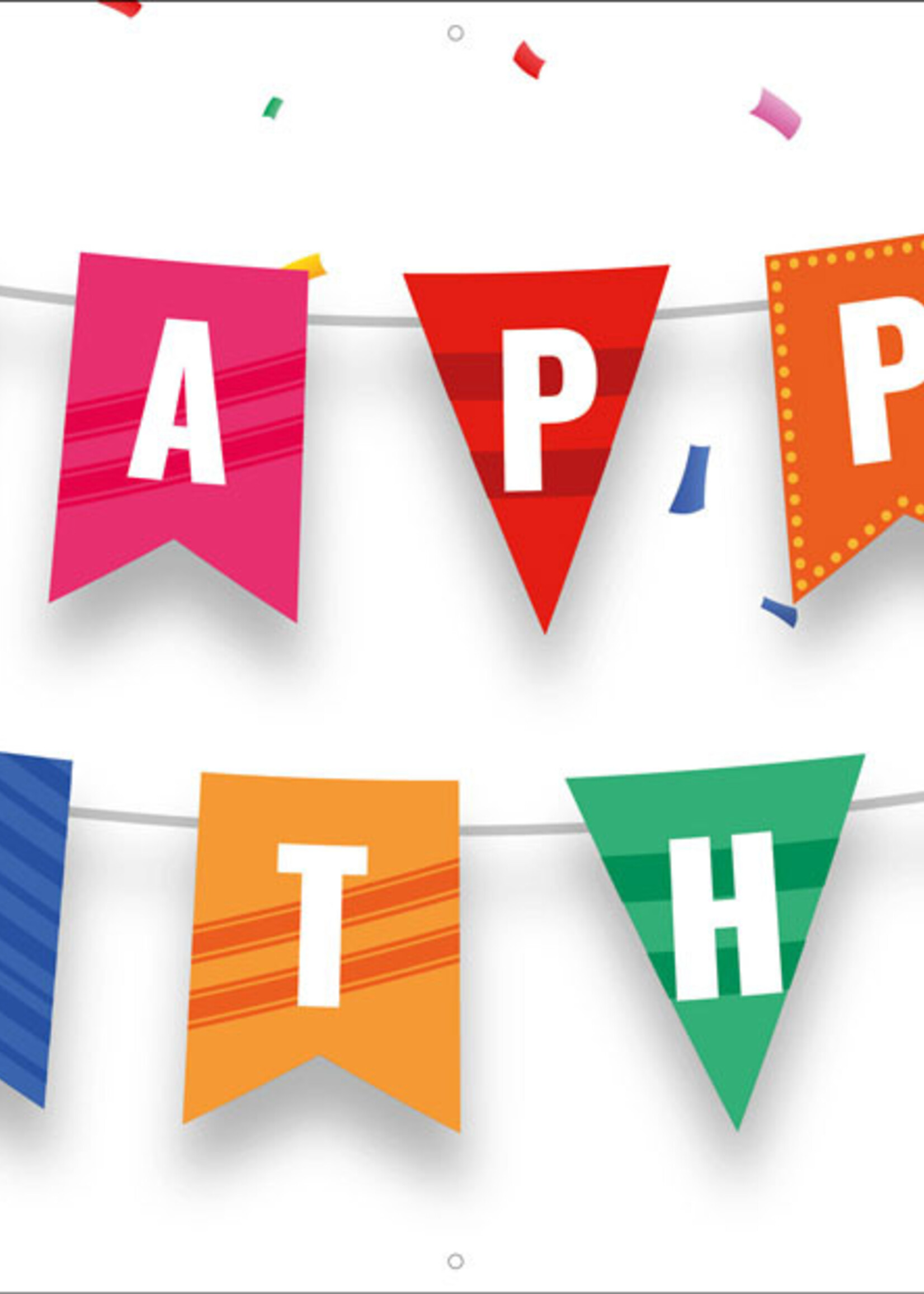 Spandoek Happy Birthday slinger in diverse maten