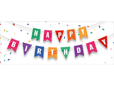 Spandoek Happy Birthday slinger Spandoek Happy Birthday slinger