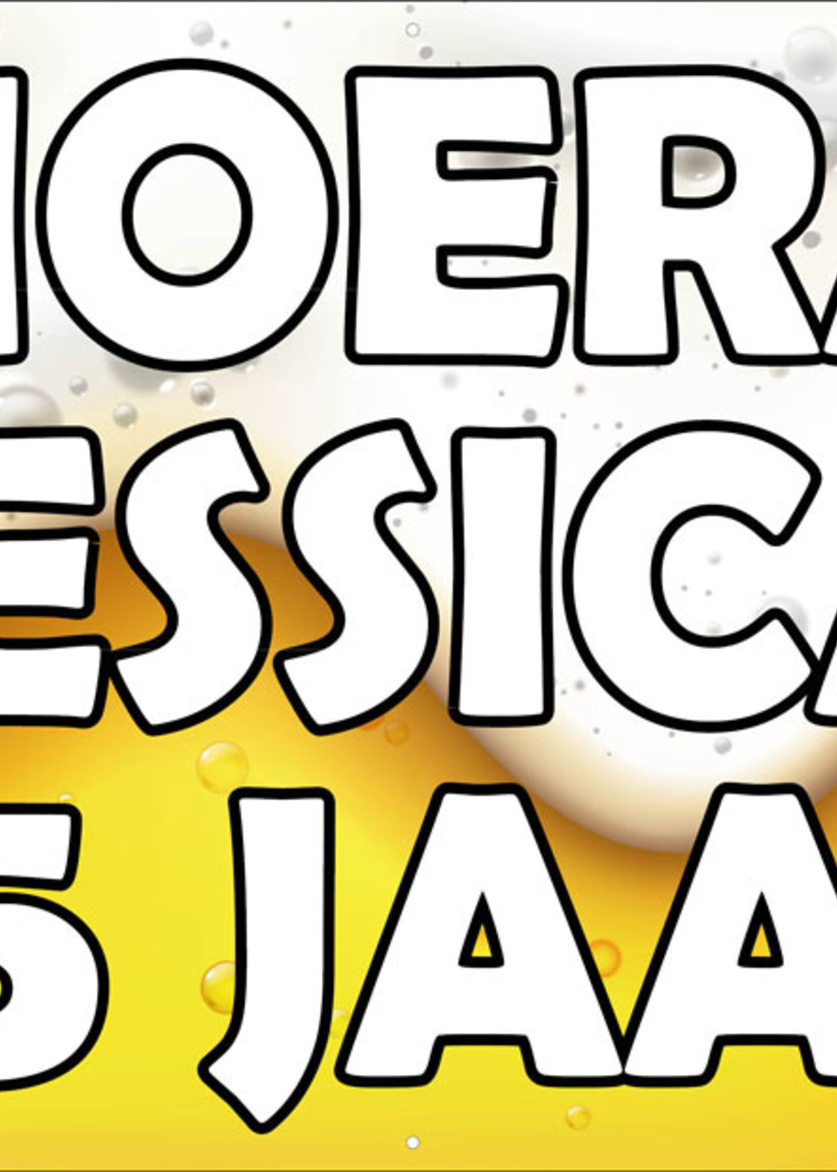 Bier schuimkraag - Hoera - Naam - .. Jaar