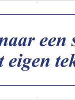 Spandoek met eigen tekst in Delfts Blauw thema