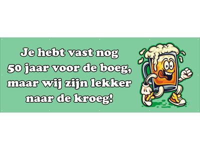 Rennende bierpul - Je hebt vast nog 50 jaar voor de boeg, maar wij zijn lekker naar de kroeg!