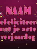 Spandoek met 2 foto's, naam en leeftijd - Champagne