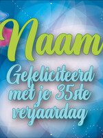 Spandoek met 2 foto's, naam en leeftijd  - Fleurige ballonnen