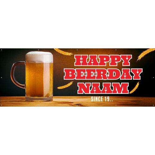 Happy Beerday - Naam - Geboortejaar  - Bierpul