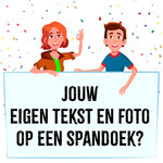 Gepersonaliseerd spandoek met foto