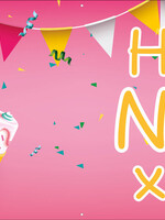 Taart roze - Kinderen - Hoera - Naam - .. Jaar