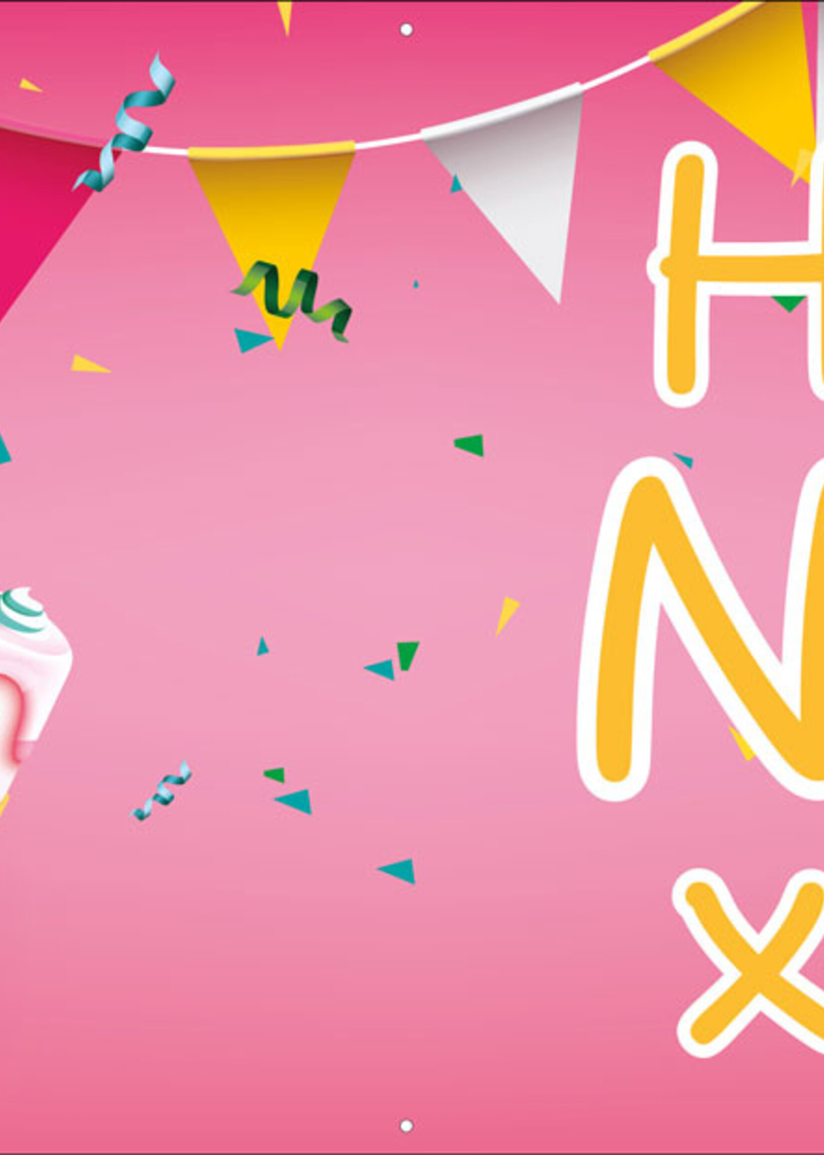 Taart roze - Kinderen - Hoera - Naam - .. Jaar