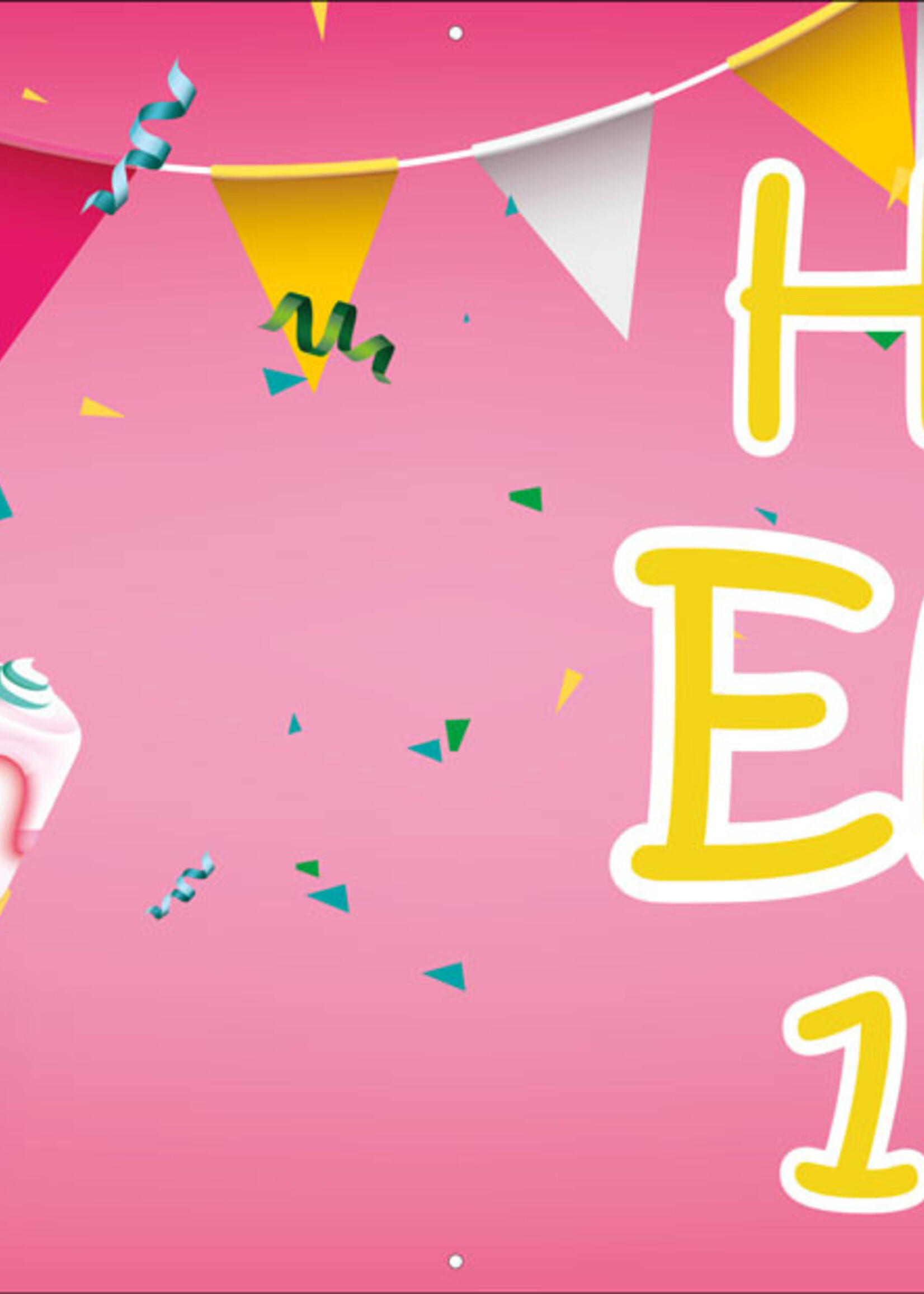 Taart roze - Kinderen - Hoera - Naam - .. Jaar