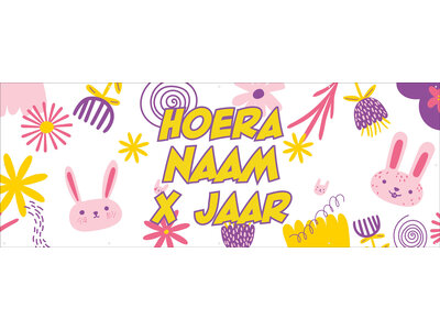 Konijntjes - Kinderen - Hoera - Naam - .. Jaar