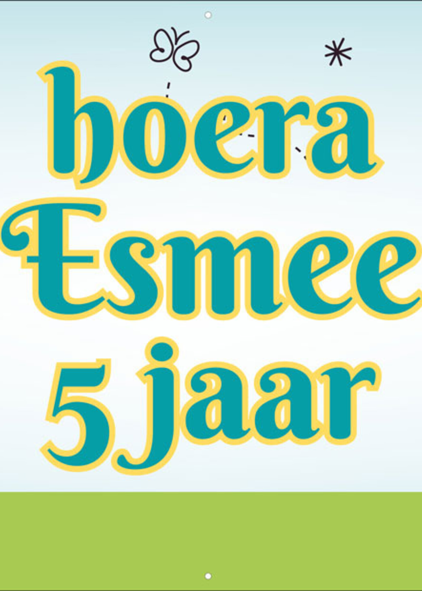 Party tijger en Giraf - Kinderen - Hoera - Naam - .. Jaar