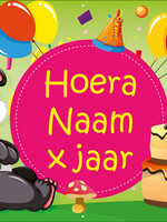 Party Panda - Kinderen - Hoera - Naam - .. Jaar