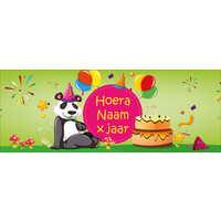 Party Panda - Kinderen - Hoera - Naam - .. Jaar