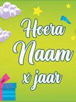 Regenbogen en bloemetjes - Kinderen - Hoera - Naam - .. Jaar