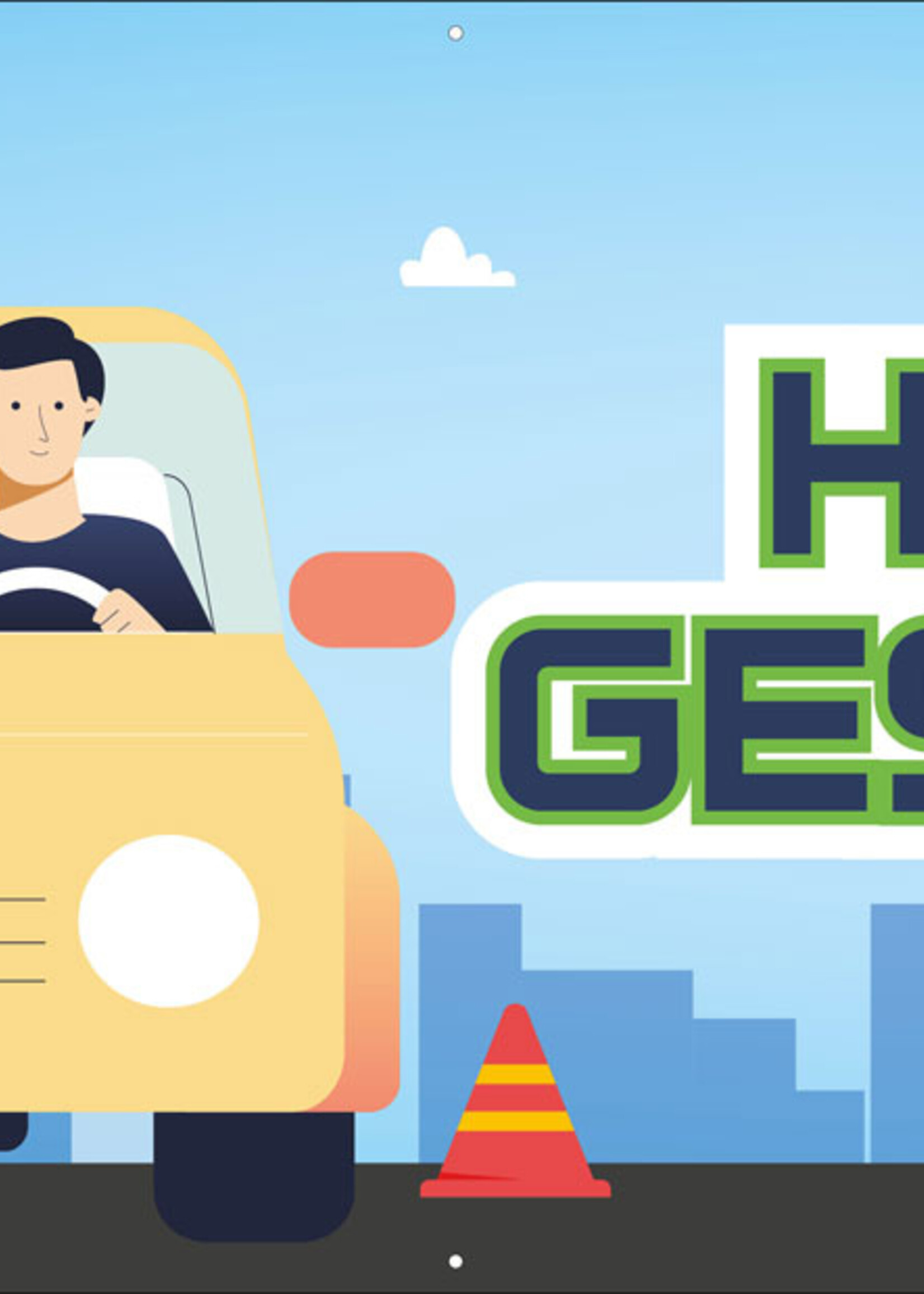 Hoera geslaagd - rijbewijs - jongen