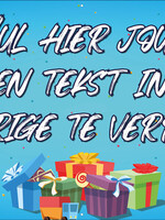 Spandoek met eigen tekst (60 tekens) - Cadeautjes Blauw
