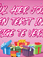 Spandoek met eigen tekst (60 tekens) - Cadeautjes Pink