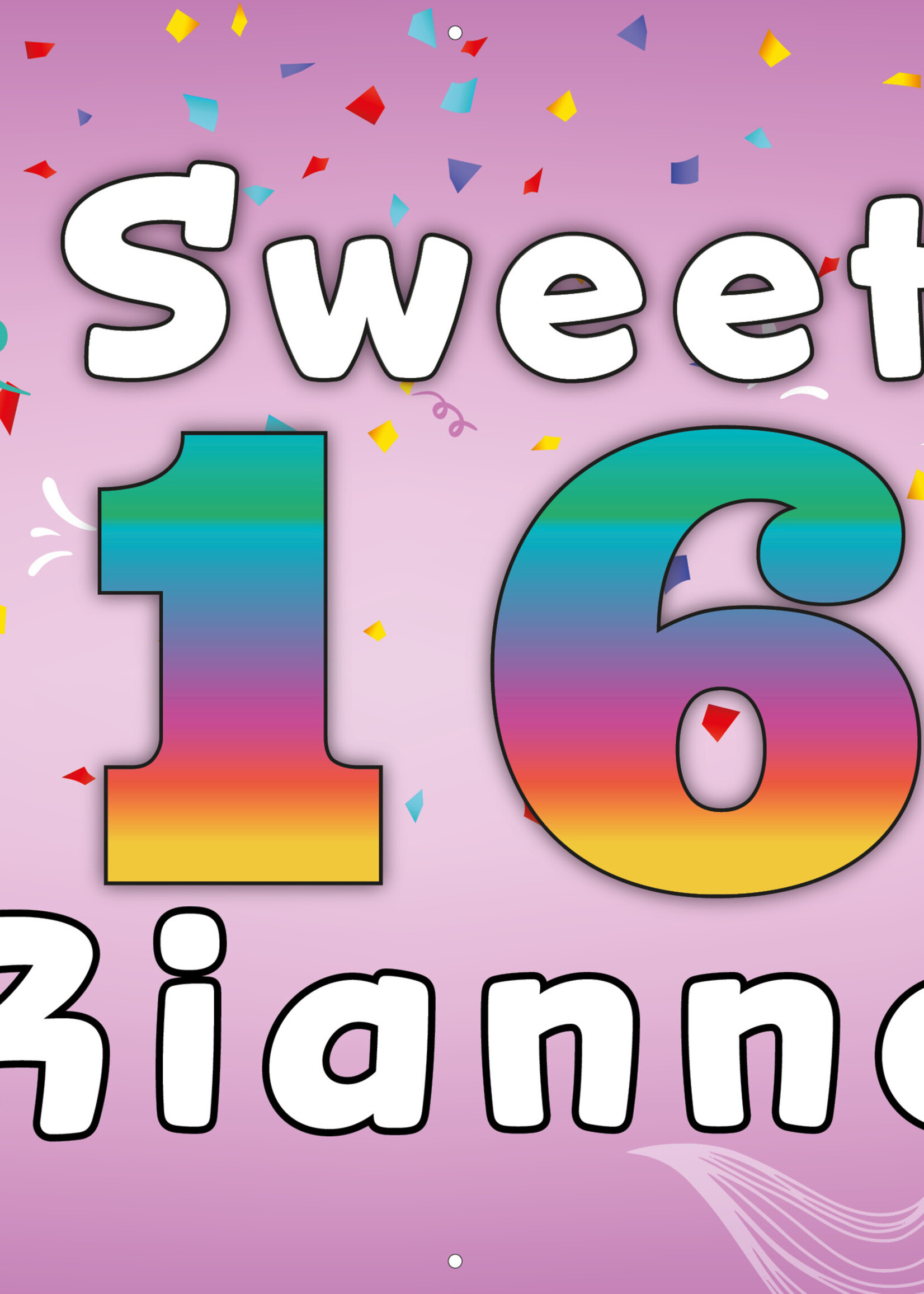 Sweet Sixteen  - Naam en 1 Foto - Ballonnen