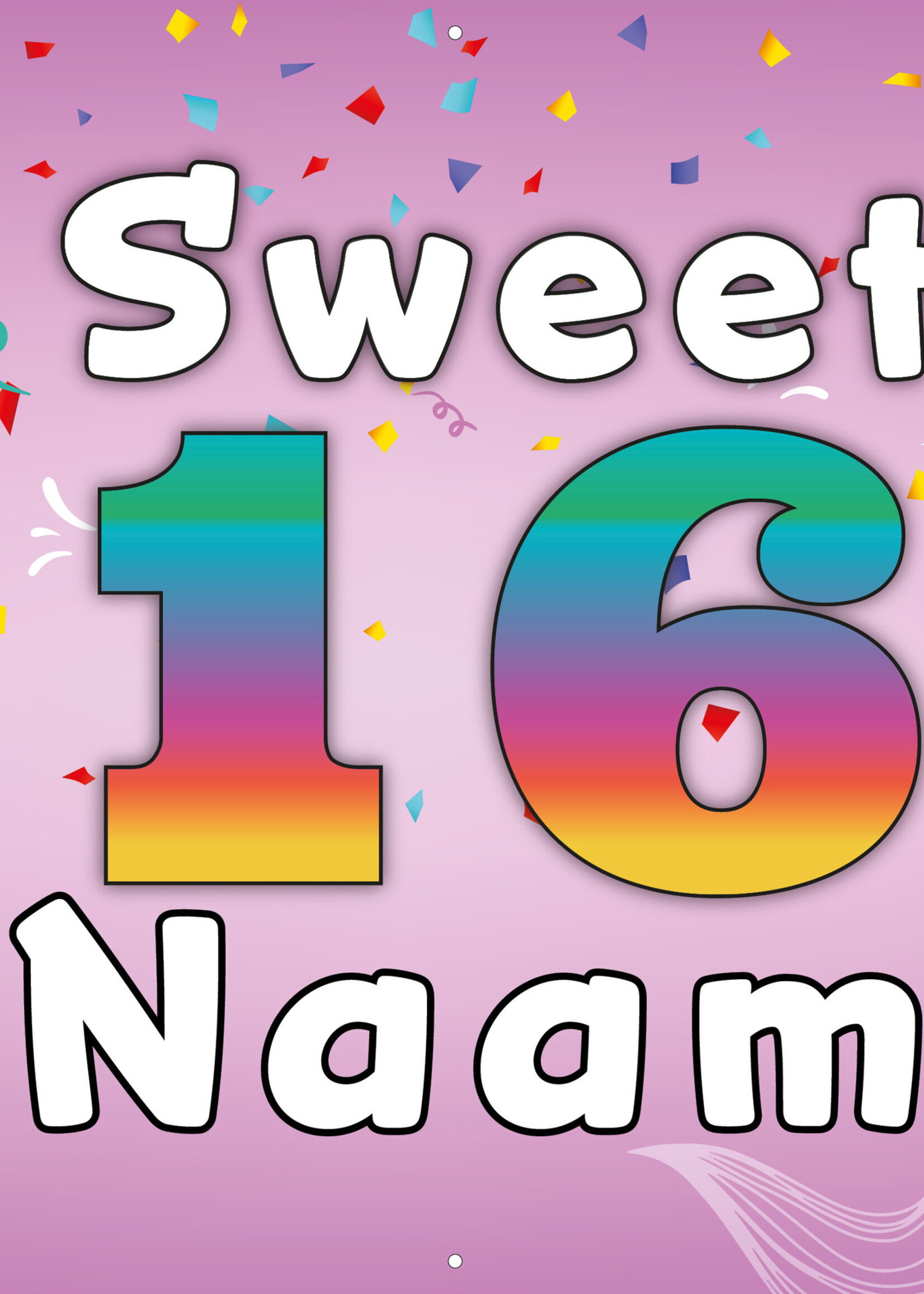 Sweet Sixteen  - Naam en 1 Foto - Ballonnen