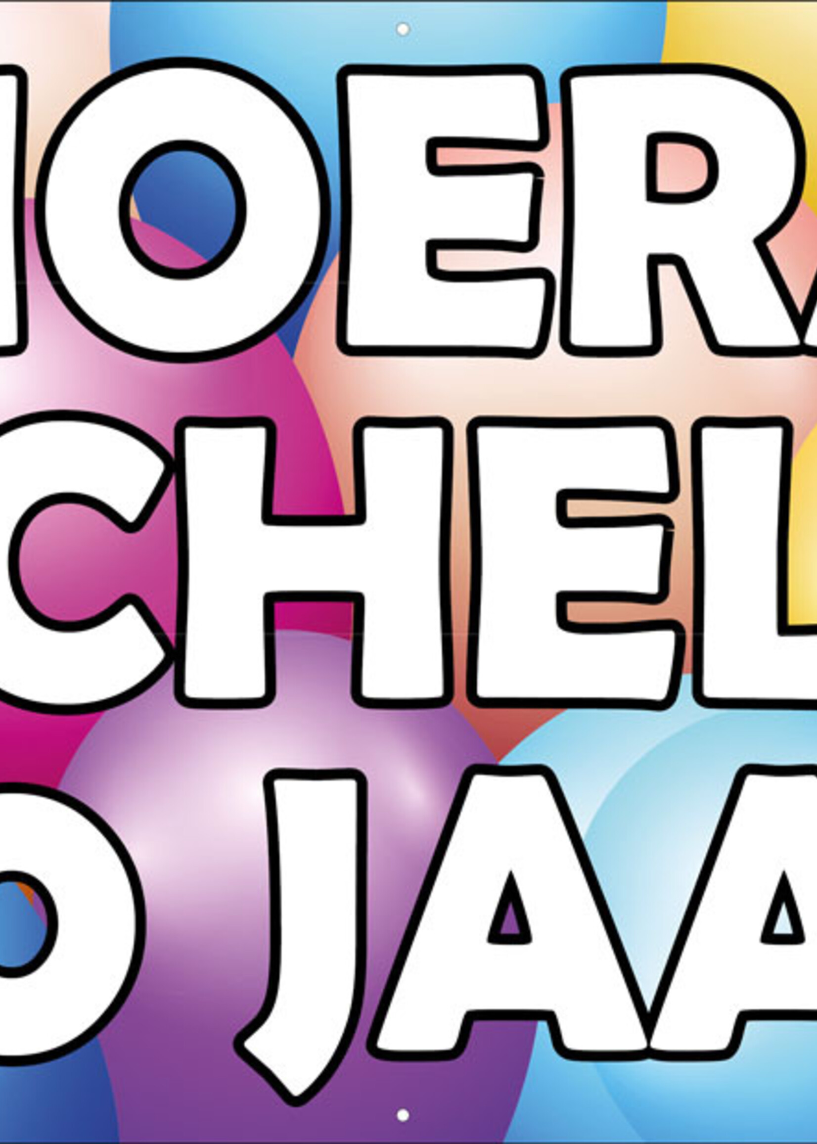 Hoera - Naam -  Jaar met ballonnen