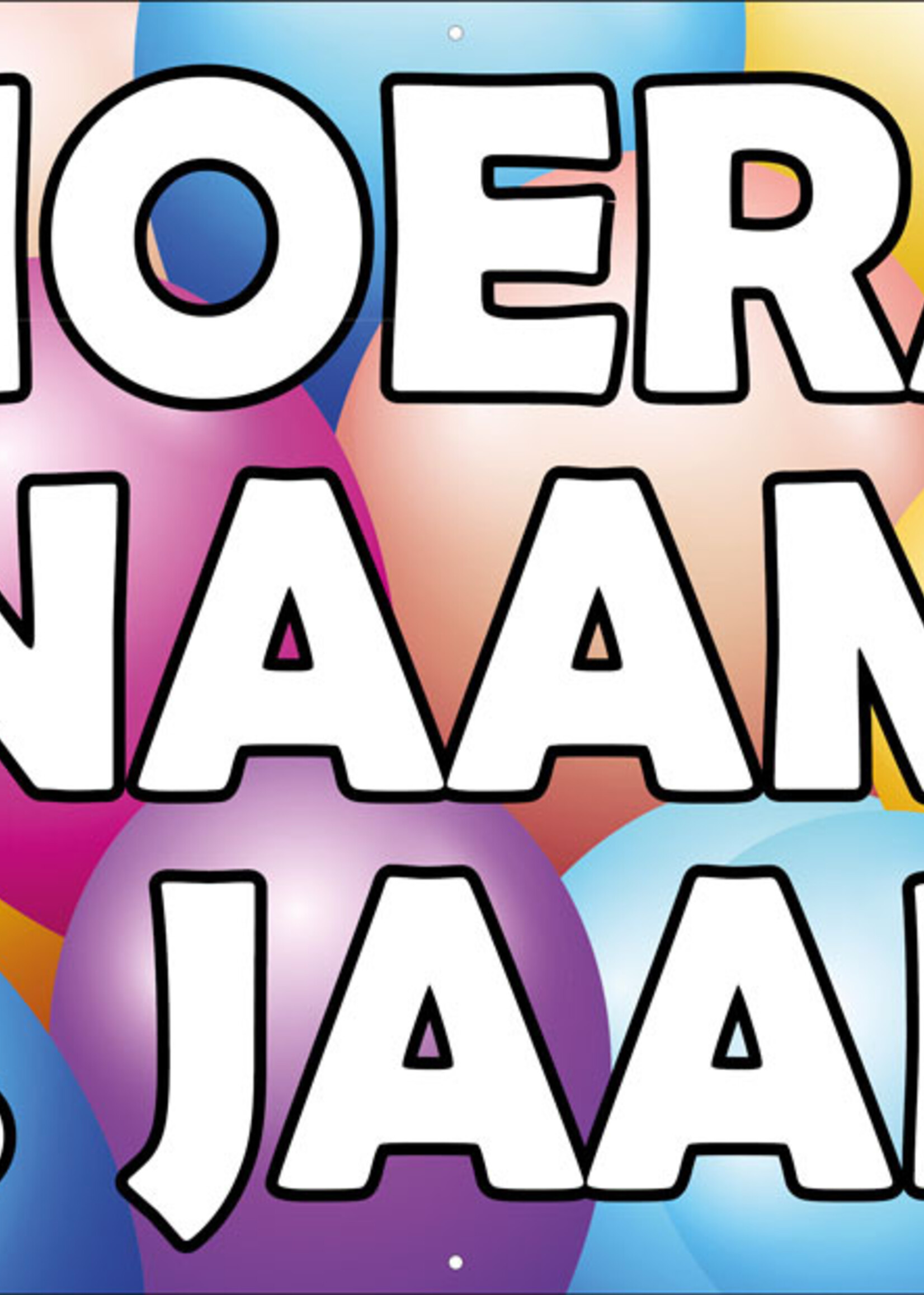 Hoera - Naam -  Jaar met ballonnen